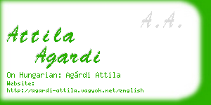 attila agardi business card